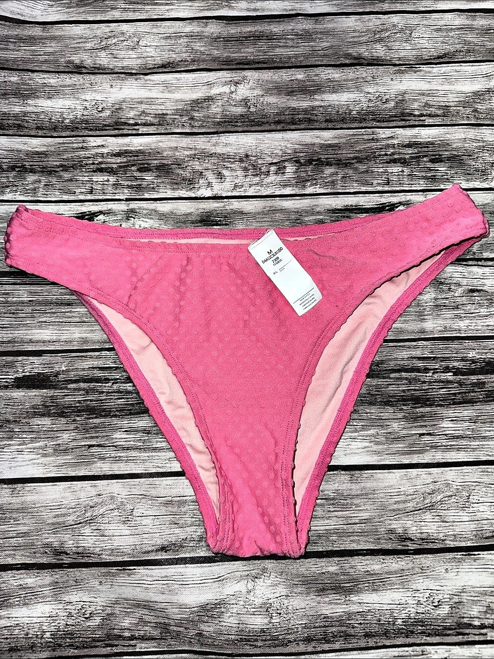 Cupshe Pink Textured Bikini Brief NWT